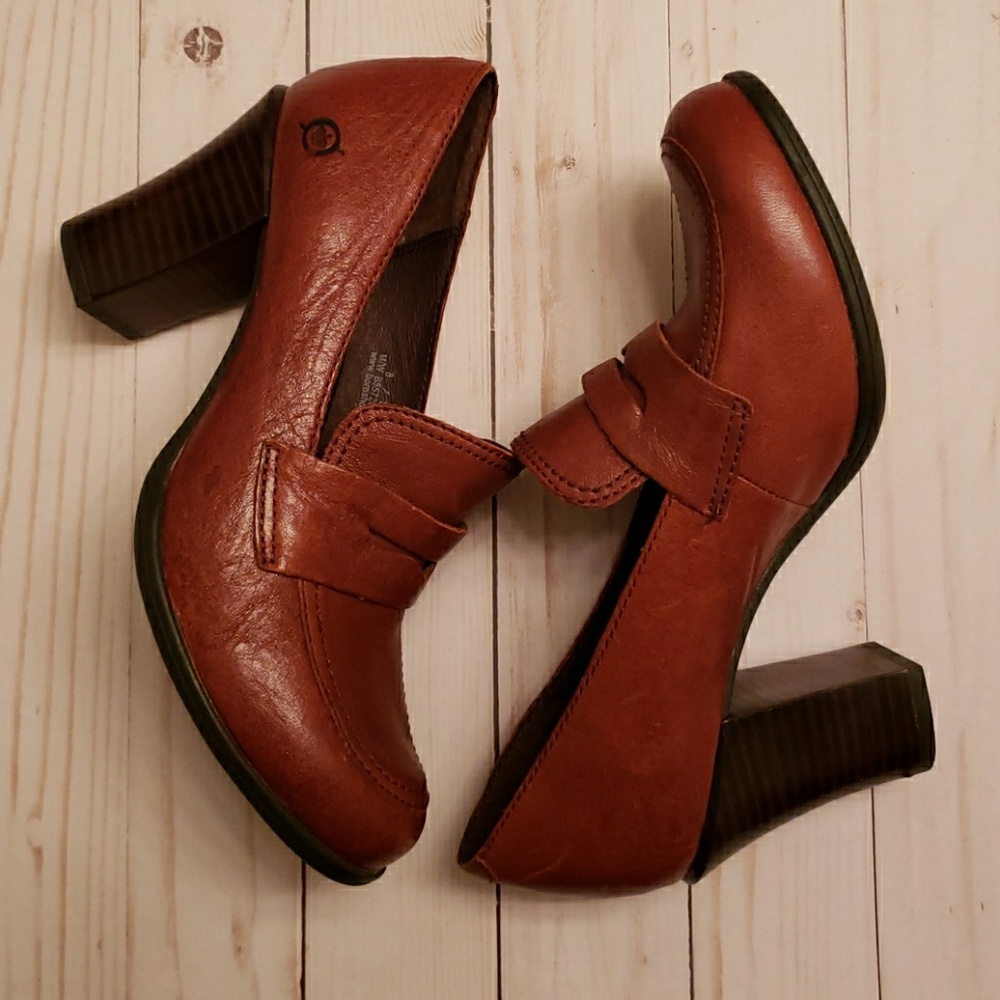 Womens Leather Born Penny Loafers